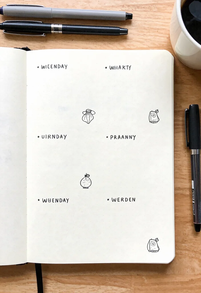 12 Dot Grid Journal Ideas for Clean Structured and Creative Layouts 12 12 Dot Grid Journal Ideas for Clean Structured and Creative Layouts - 2. Weekly Layout 1
