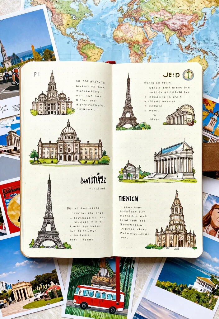 12 Dot Grid Journal Ideas for Clean Structured and Creative Layouts 26 12 Dot Grid Journal Ideas for Clean Structured and Creative Layouts - 6. Travel Journal Layout 1