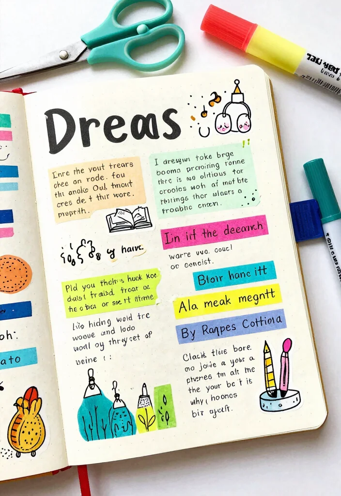 12 Dotted Journal Ideas for Creative Organized and Aesthetic Pages - 3. Vision Board Spread 1