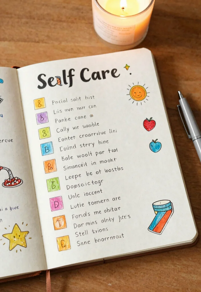 12 Dotted Journal Ideas for Creative Organized and Aesthetic Pages - 4. Self-Care Checklist 1