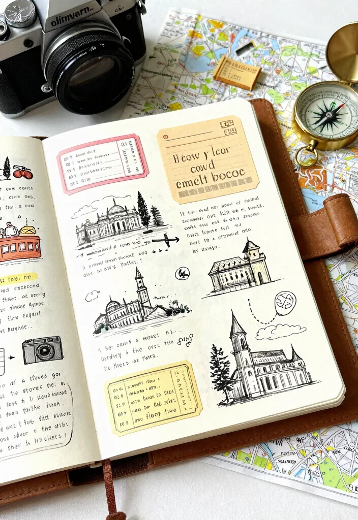 12 Dotted Journal Ideas for Creative Organized and Aesthetic Pages - 6. Travel Journal Pages 1
