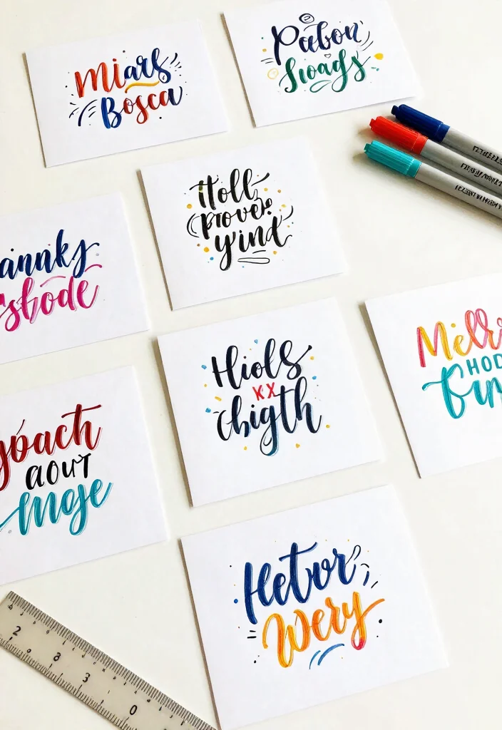 12 Easy Card Ideas for Quick Simple and Beginner Friendly Crafts - 5. Hand-Lettered Cards 1