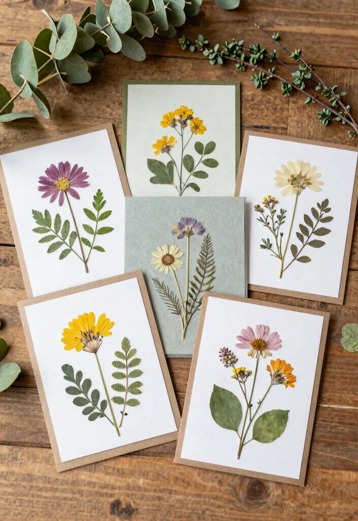 12 Easy Card Ideas for Quick Simple and Beginner Friendly Crafts - 7. Nature-Inspired Cards 1