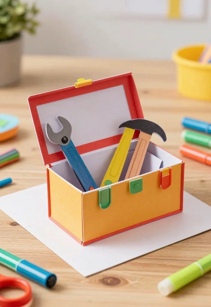 12 Fathers Day Card Ideas for Meaningful Creative and Masculine Designs 12 12 Fathers Day Card Ideas for Meaningful Creative and Masculine Designs - 2. Pop-Up Tool Box Card 1