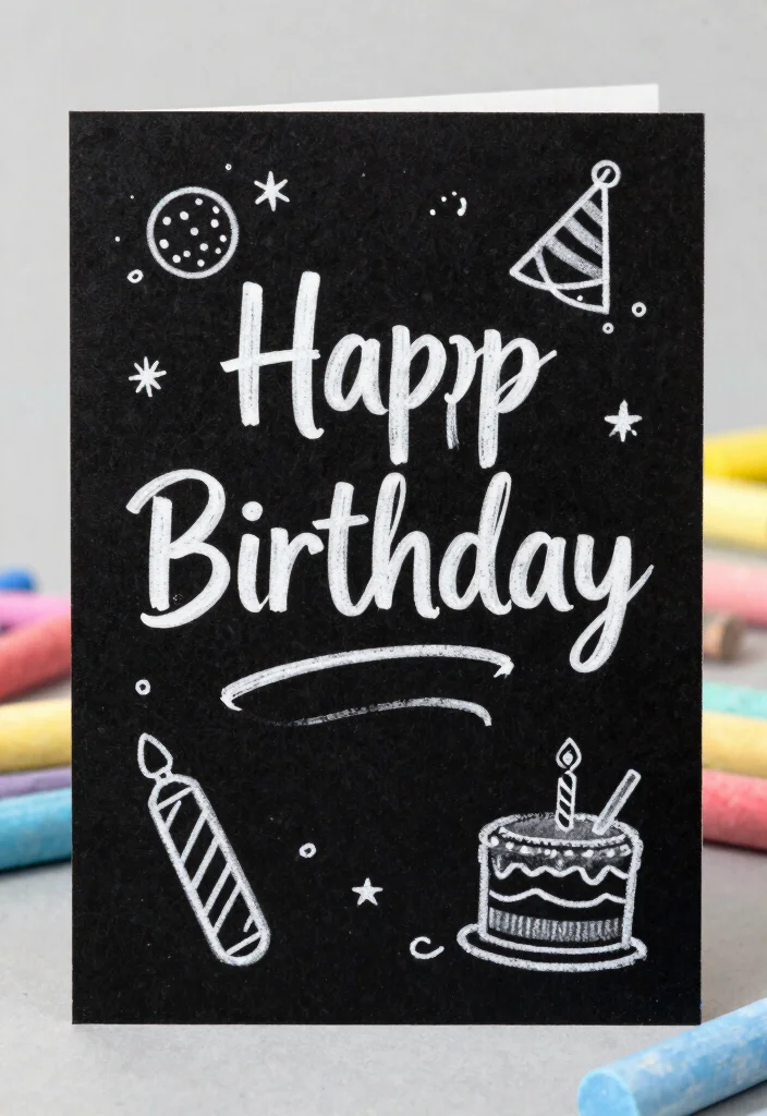12 Happy Birthday Card Ideas for Cute Creative and Thoughtful Wishes 61 12 Happy Birthday Card Ideas for Cute Creative and Thoughtful Wishes - 11. Chalkboard Card Design 1