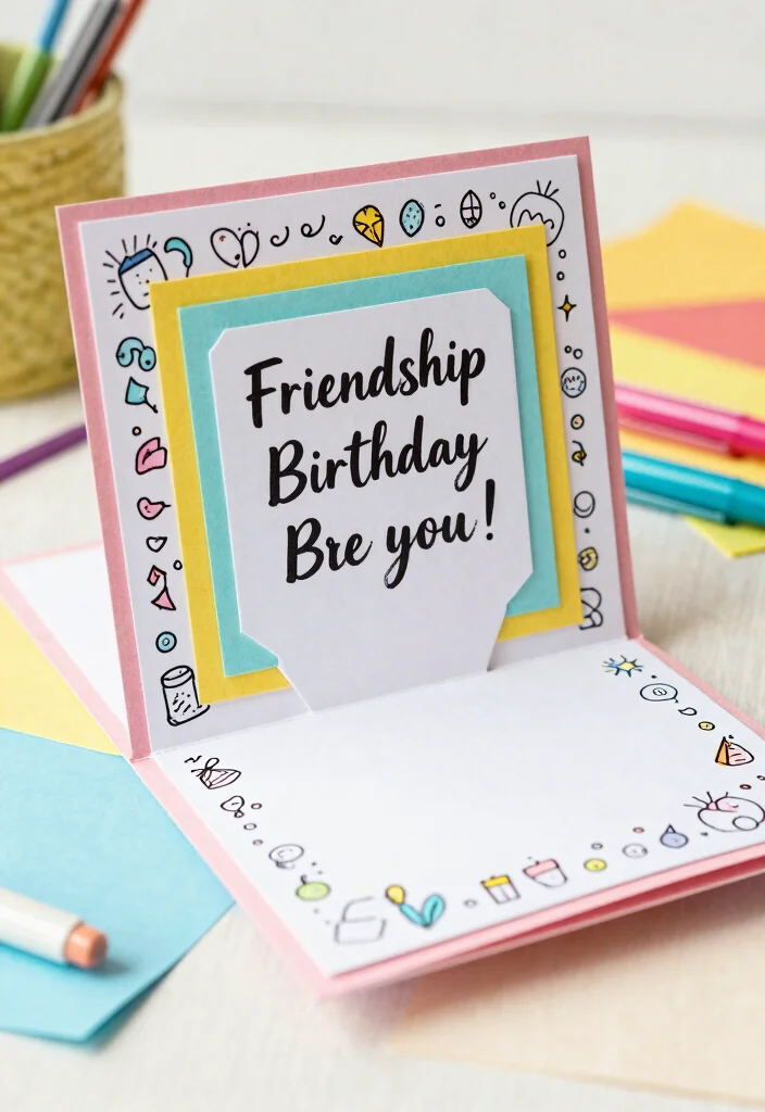 12 Inside Birthday Card Ideas for Heartfelt, Funny, and Personal Messages 47 12 Inside Birthday Card Ideas for Heartfelt, Funny, and Personal Messages - 7. Friendship Quote Pop-Up 1