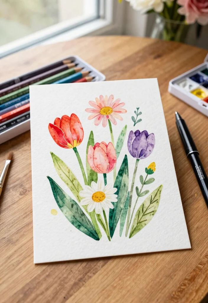 12 Mothers Day Card Ideas for Sweet Heartfelt and Handmade Love 1 12 Mothers Day Card Ideas for Sweet Heartfelt and Handmade Love - 1. Hand-Drawn Floral Cards 1