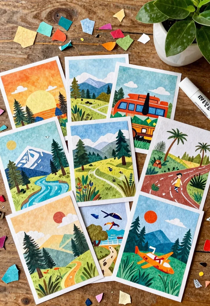 12 Paper Card Ideas for Simple Creative and Versatile Craft Projects 2 12 Paper Card Ideas for Simple Creative and Versatile Craft Projects - 2. Recycled Paper Collage Cards 1