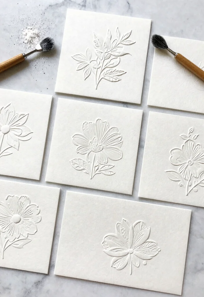 12 Paper Card Ideas for Simple Creative and Versatile Craft Projects 13 12 Paper Card Ideas for Simple Creative and Versatile Craft Projects - 3. Handmade Embossed Cards 1