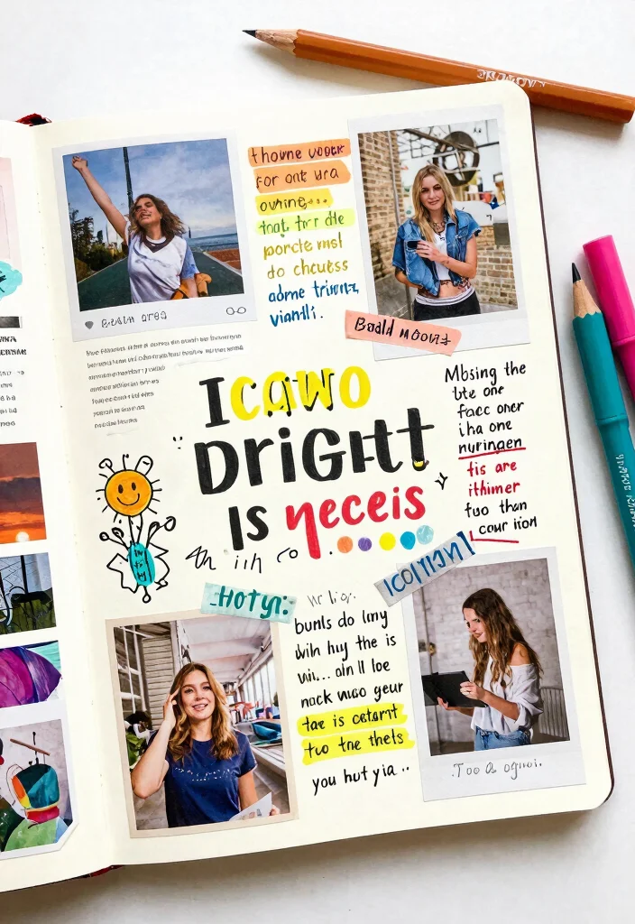 12 Personal Journal Ideas for Reflection, Growth, and Self Discovery - 12. Vision Board Journaling 1