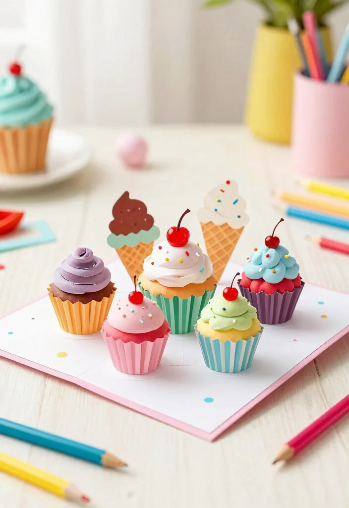 12 Pop Card Ideas for Fun Interactive and Eye Catching Surprises 45 12 Pop Card Ideas for Fun Interactive and Eye Catching Surprises - 5. Sweet Treats Card 1