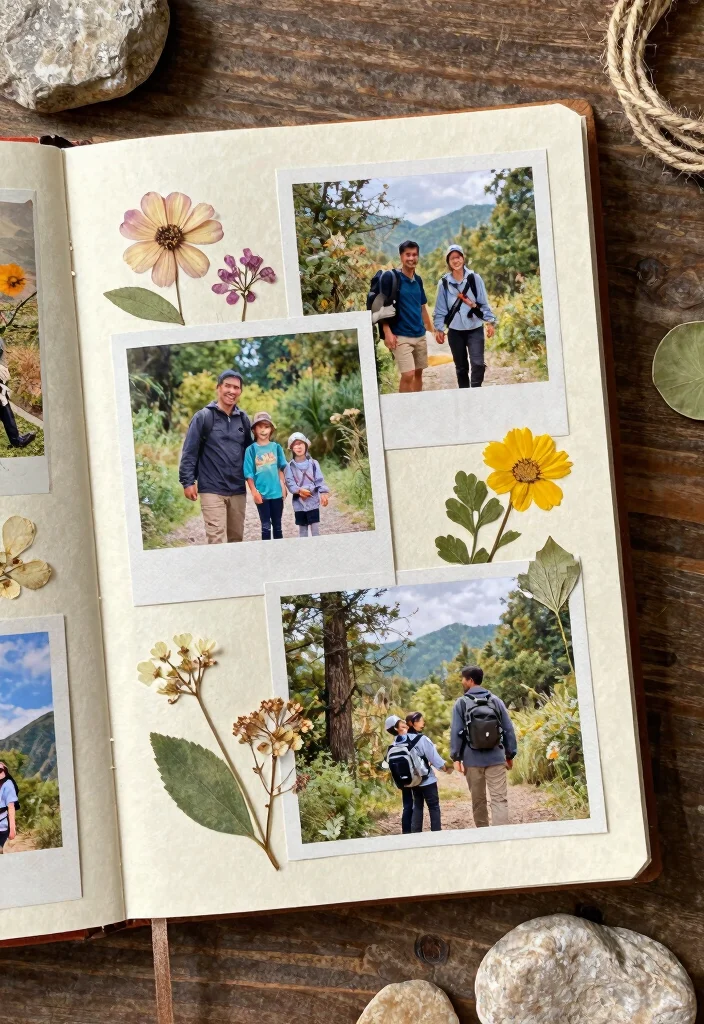 12 Scrapbook Journal Ideas for Photos Keepsakes and Creative Storytelling - 10. Nature and Adventures 1