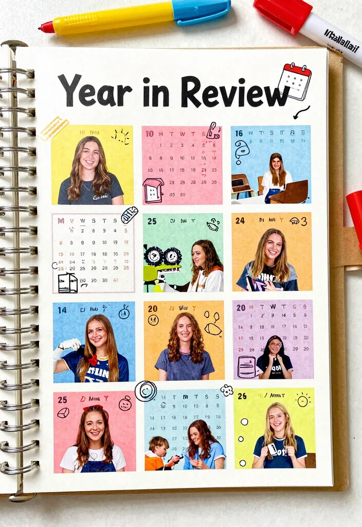 12 Scrapbook Journal Ideas for Photos Keepsakes and Creative Storytelling - 7. A Year in Review 1