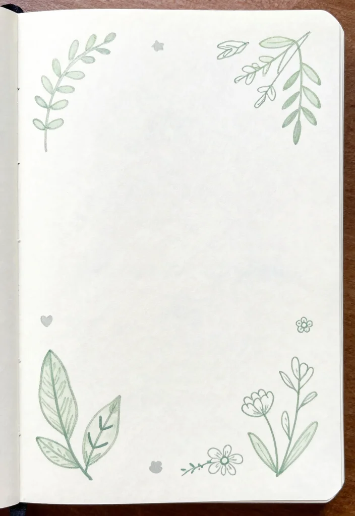 12 Simple Aesthetic Journal Ideas for Clean Calm and Minimal Pages 14 12 Simple Aesthetic Journal Ideas for Clean Calm and Minimal Pages - 4. Nature-Inspired Doodles 1