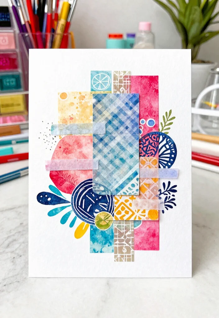 12 Stampin Up Card Ideas for Polished Creative and Professional Looks 62 12 Stampin Up Card Ideas for Polished Creative and Professional Looks - 12. Artistic Mixed Media Card 1