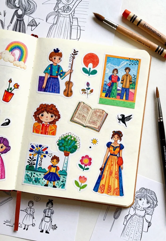 12 Sticker Journal Ideas for Fun Decorative and Low Effort Creativity 60 12 Sticker Journal Ideas for Fun Decorative and Low Effort Creativity - 10. Art and Craft Sticker Journal 1