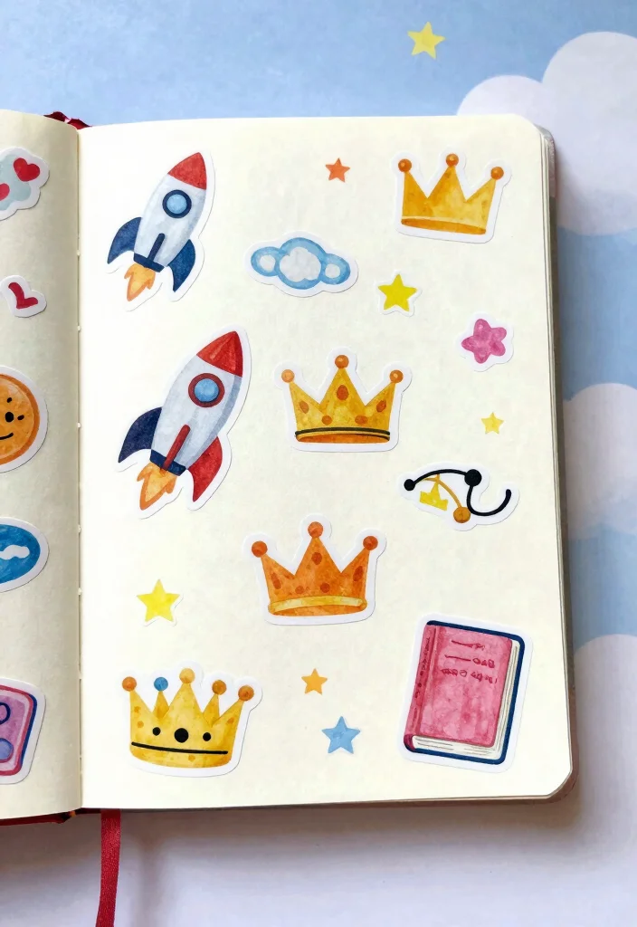 12 Sticker Journal Ideas for Fun Decorative and Low Effort Creativity 62 12 Sticker Journal Ideas for Fun Decorative and Low Effort Creativity - 12. Dream Journal with Stickers 1