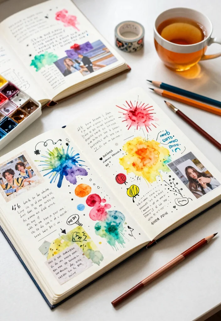 14 Creative Journal Ideas to Spark Imagination and Artistic Expression - 1. Art Journaling: Express Yourself Visually 1
