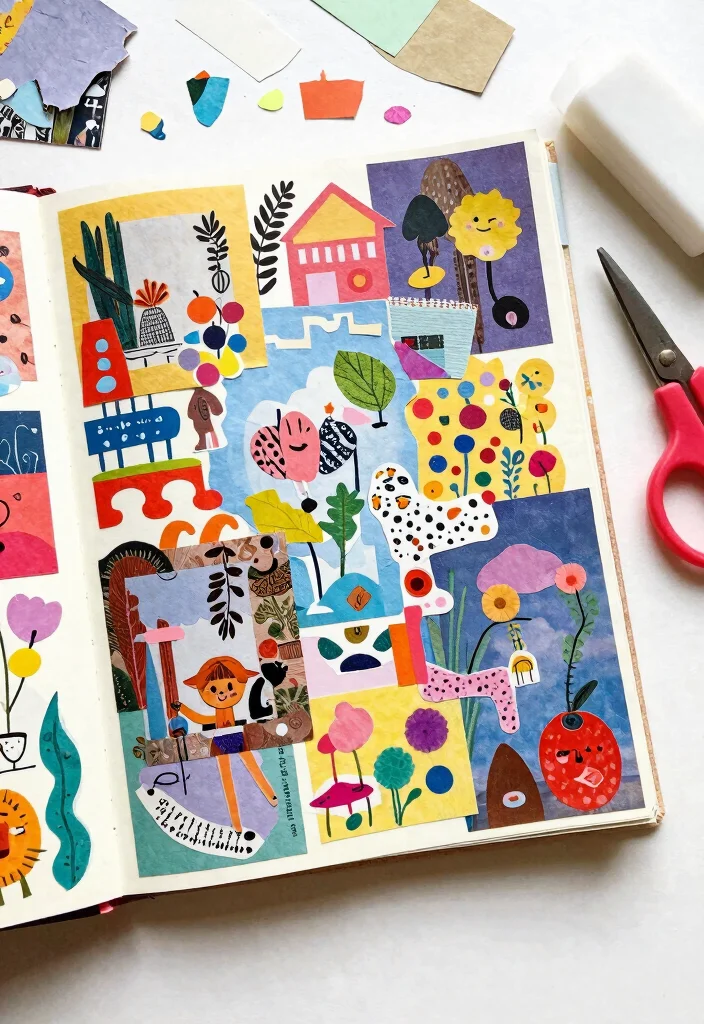 14 Creative Journal Ideas to Spark Imagination and Artistic Expression - 10. Collage Journaling: Create with Cutouts 1