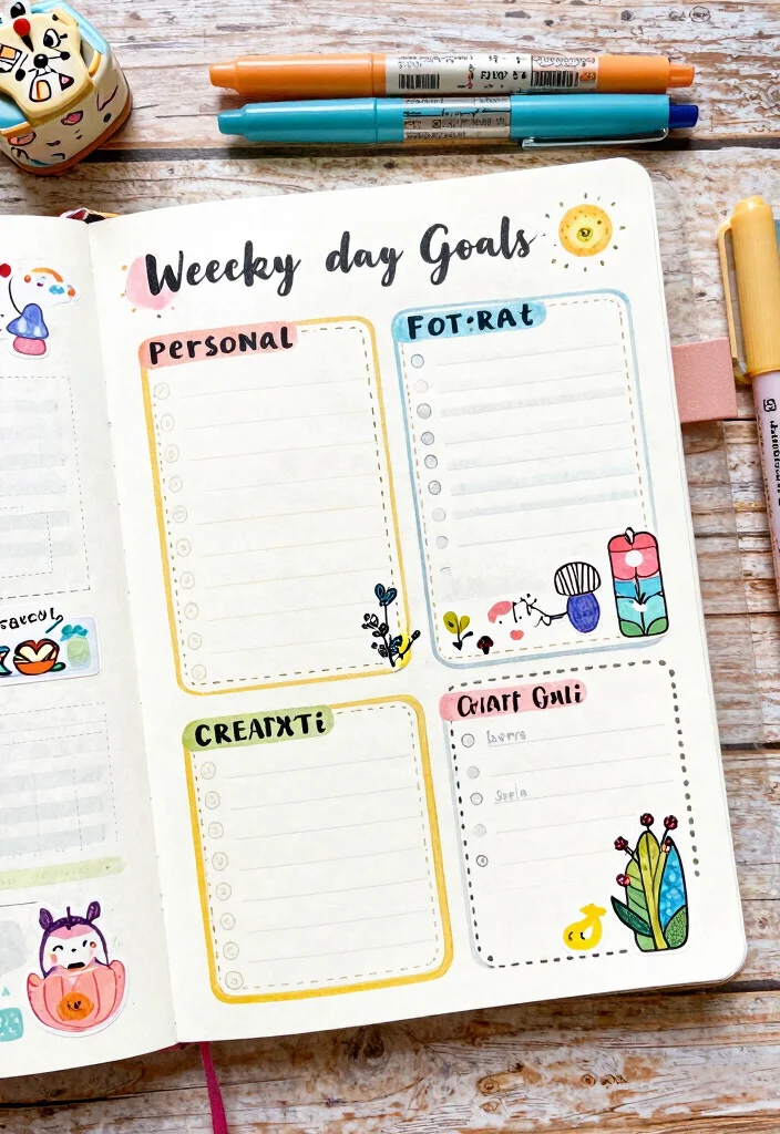 14 Daily Bullet Journal Ideas for Productive Organized and Creative Days 2 14 Daily Bullet Journal Ideas for Productive Organized and Creative Days - 2. Weekly Goals and Intentions 1