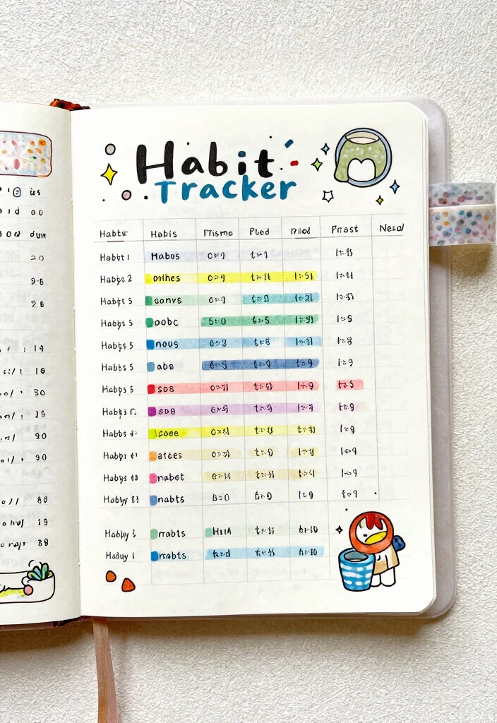 14 Daily Bullet Journal Ideas for Productive Organized and Creative Days 4 14 Daily Bullet Journal Ideas for Productive Organized and Creative Days - 4. Habit Tracker Delight 1