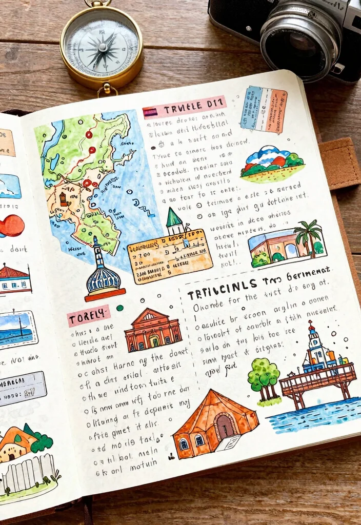 14 Daily Bullet Journal Ideas for Productive Organized and Creative Days 39 14 Daily Bullet Journal Ideas for Productive Organized and Creative Days - 9. Travel Journal Section 1