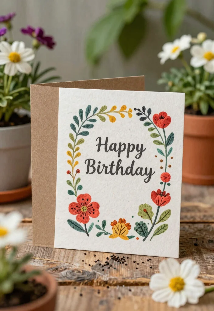 14 Happy Birthday Card Ideas Homemade for Creative Personal Celebrations - 1. Seed Paper Birthday Cards 1