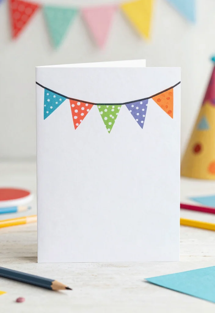 14 Happy Birthday Card Ideas Homemade for Creative Personal Celebrations - 10. Bunting Cards 1