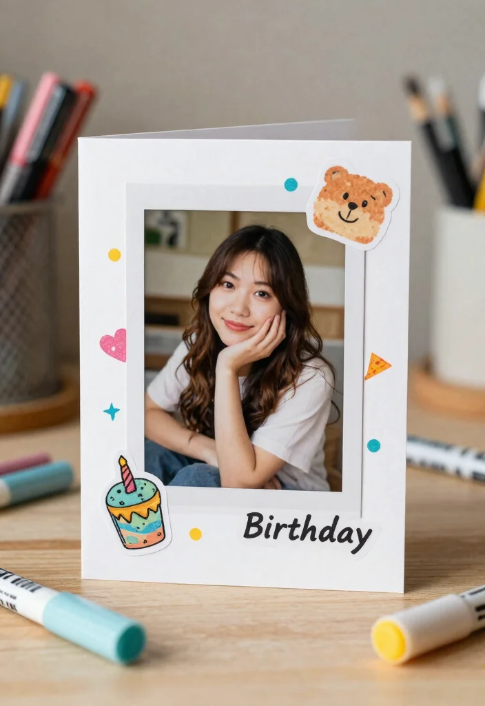 14 Homemade Birthday Card Ideas for Creative Personal and Budget Crafts 41 14 Homemade Birthday Card Ideas for Creative Personal and Budget Crafts - 11. Photo Frame Cards 1