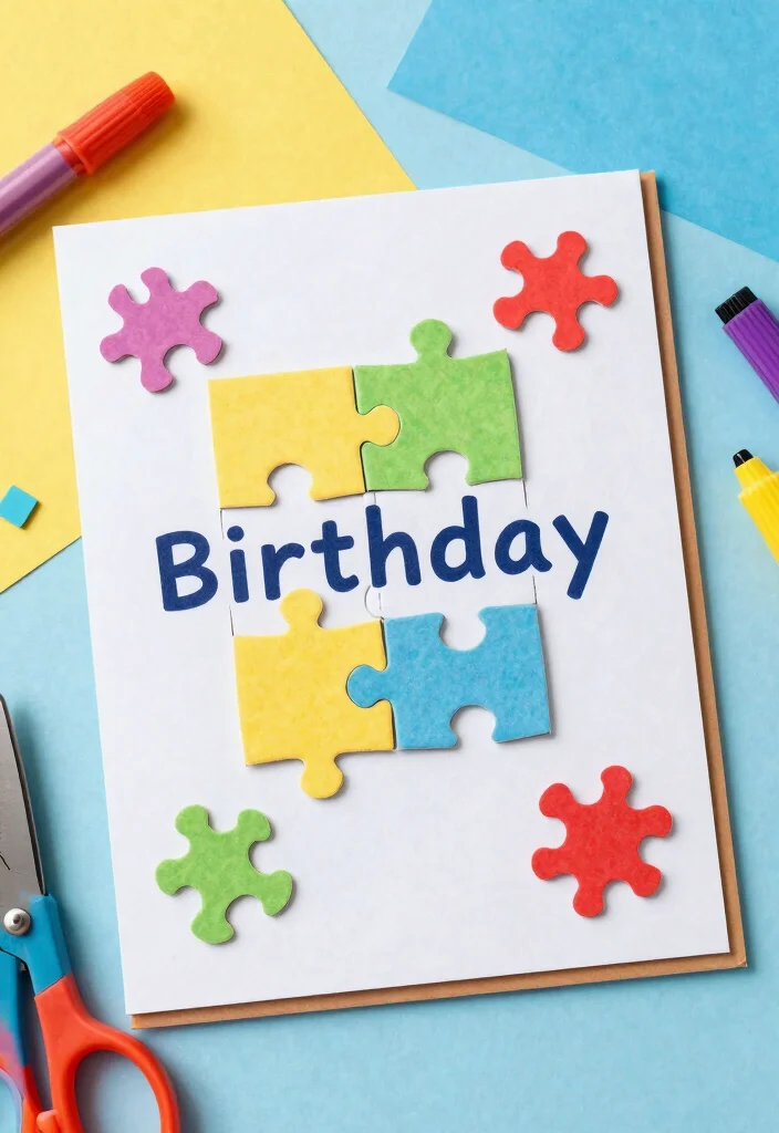 14 Homemade Birthday Card Ideas for Creative Personal and Budget Crafts 53 14 Homemade Birthday Card Ideas for Creative Personal and Budget Crafts - 13. Puzzle Cards 1