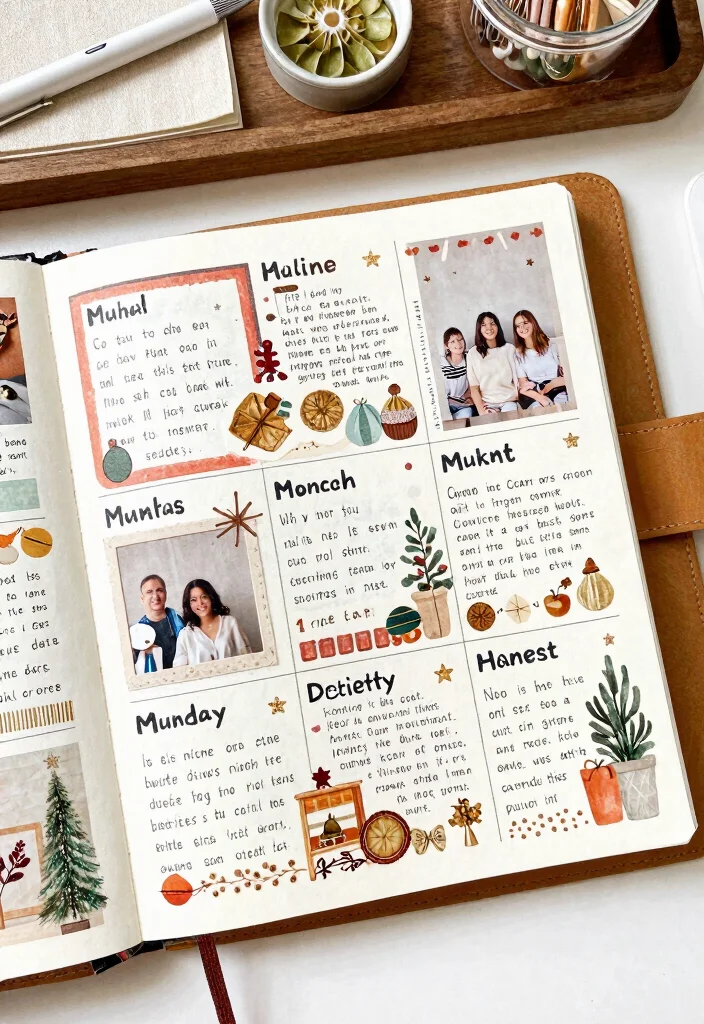 14 Junk Journal Ideas for Vintage Creative and Memory Filled Spreads - 7. Themed Monthly Review 1