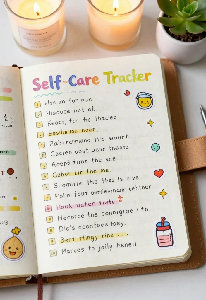 14 Tracking Journal Ideas for Goals, Habits, and Daily Progress - 11. Self-Care Tracker 1